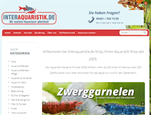 Tablet Screenshot of interaquaristik.de